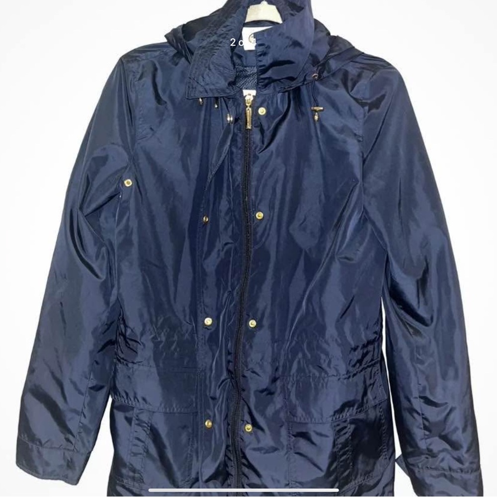 Talbot’s  Navy Hooded Jacket windbreaker rain jacket with hood
